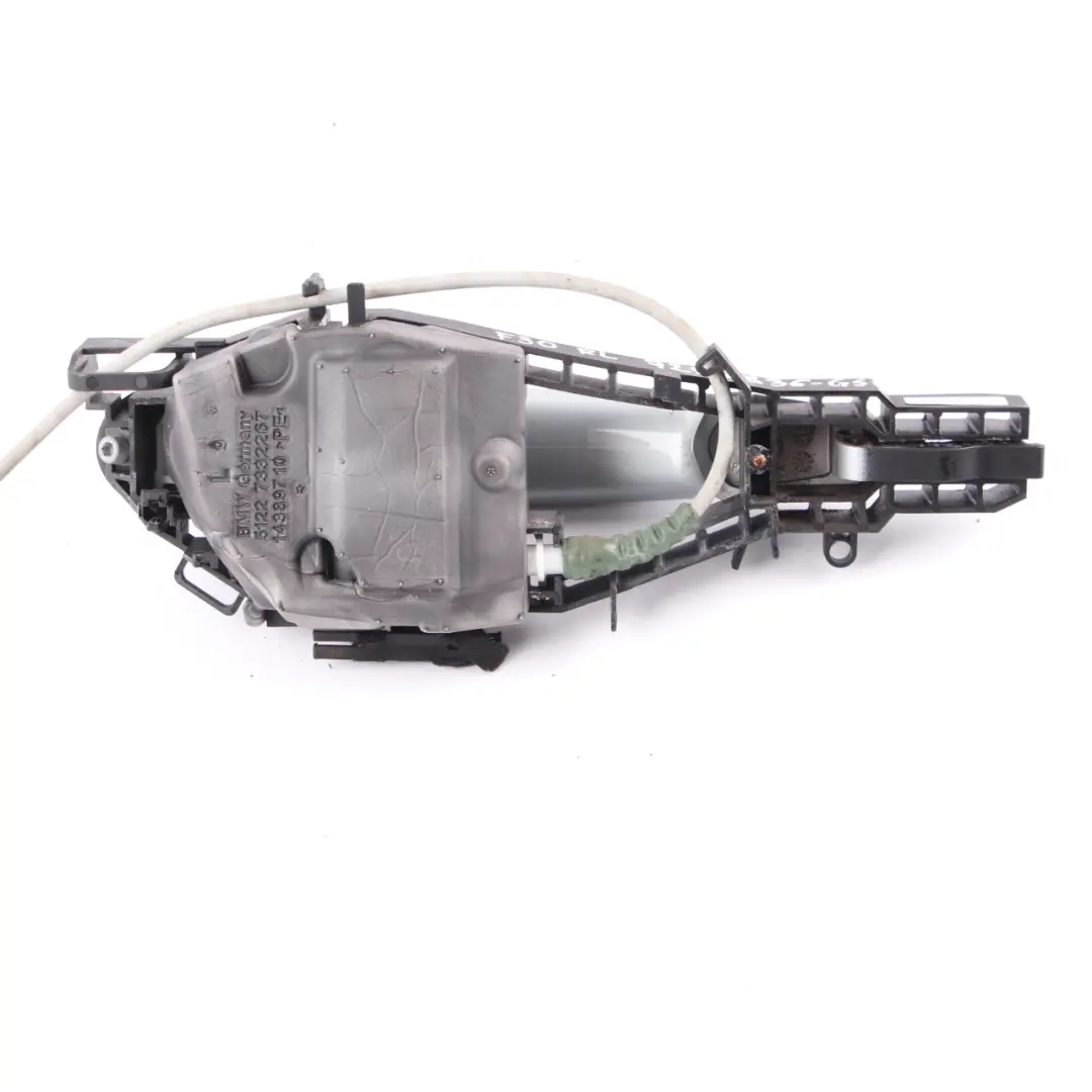 Door Grab Handle BMW F30 F31 Rear Left Outside N/S Glacier Silver Metallic A83 - SKU 7259836-GSB - Part number 7259836