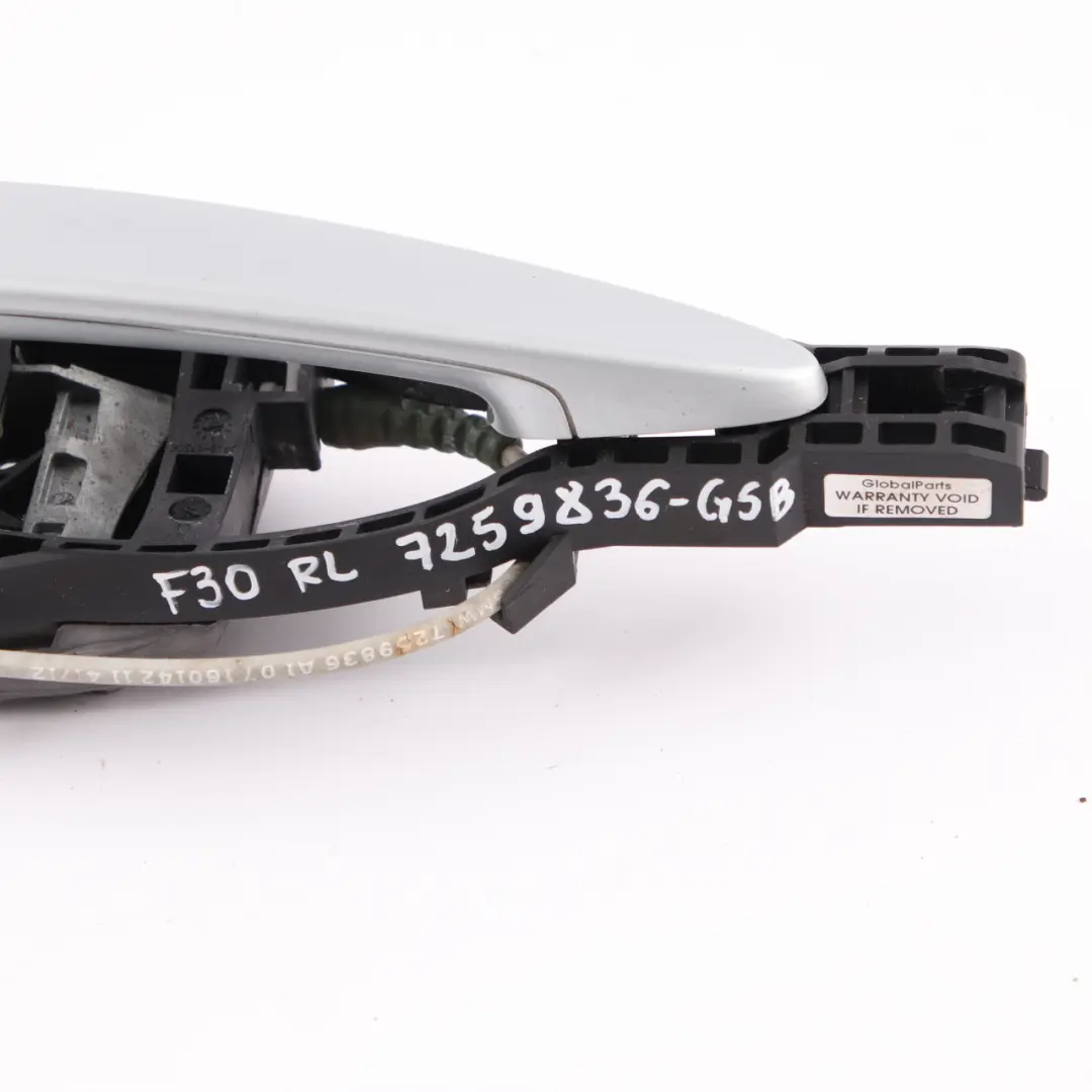 Door Grab Handle BMW F30 F31 Rear Left Outside N/S Glacier Silver Metallic A83 to with Part number 7259836 Door Grab Handle BMW F30 F31 Rear Left Outside N/S Glacier Silver Metallic A83 - SKU 7259836-GSB - Part number 7259836