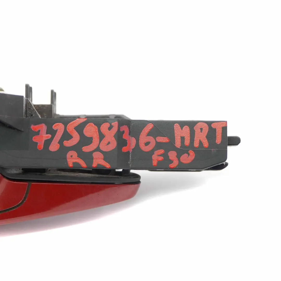 Maniglia porta BMW F30 posteriore destra esterna Melbourne Red Metallic - A75 per con numero di parte 7259836 Maniglia porta BMW F30 posteriore destra esterna Melbourne Red Metallic - A75 - SKU 7259836-MRT - Numero di parte 7259836