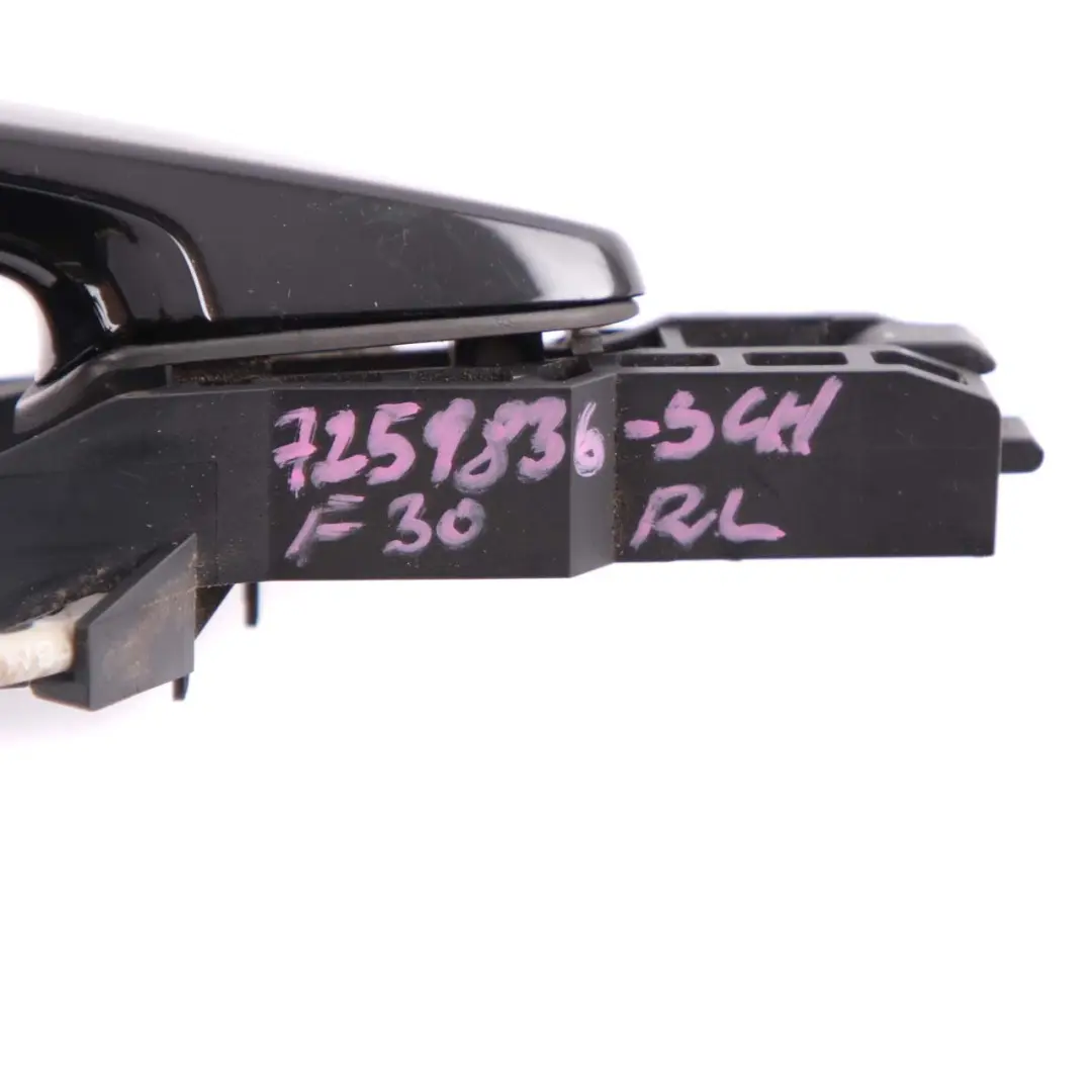  Door Grab Handle BMW F30 F31 Rear Left Outside N/S Schwarz 2 Black 668 - SKU 7259836-SCH - Part number 7259836