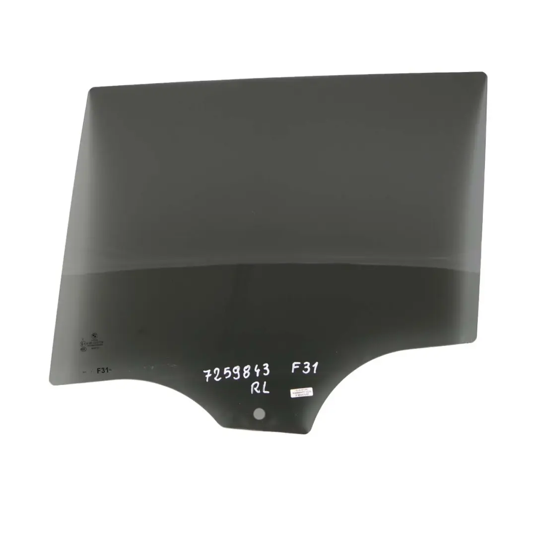 BMW 3 Series F31 LCI Window Door Glass Rear Left N/S Black - SKU 7259843 - Part number 7259843