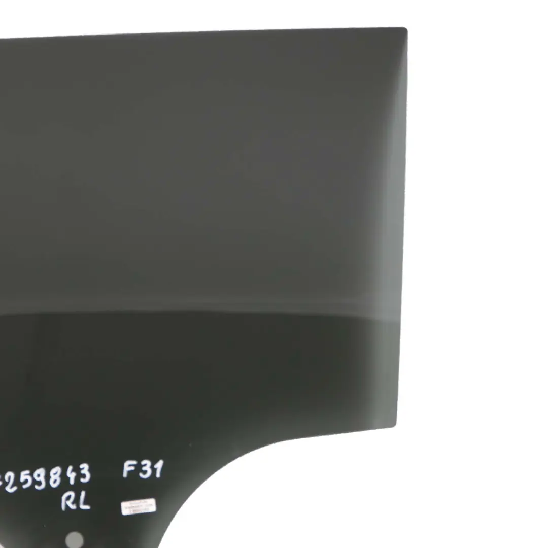 Ventana Puerta Vidrio Trasero Izquierdo Negro para BMW F31 LCI con número de pieza 7259843 BMW F31 LCI Ventana Puerta Vidrio Trasero Izquierdo Negro - SKU 7259843 - Número de pieza 7259843