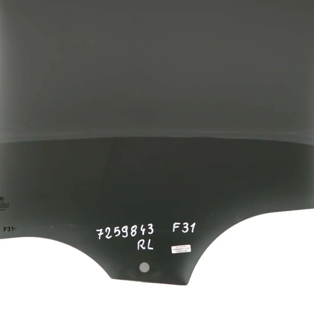 Window Door Glass Rear Left N/S Black to BMW 3 Series F31 LCI with Part number 7259843 BMW 3 Series F31 LCI Window Door Glass Rear Left N/S Black - SKU 7259843 - Part number 7259843