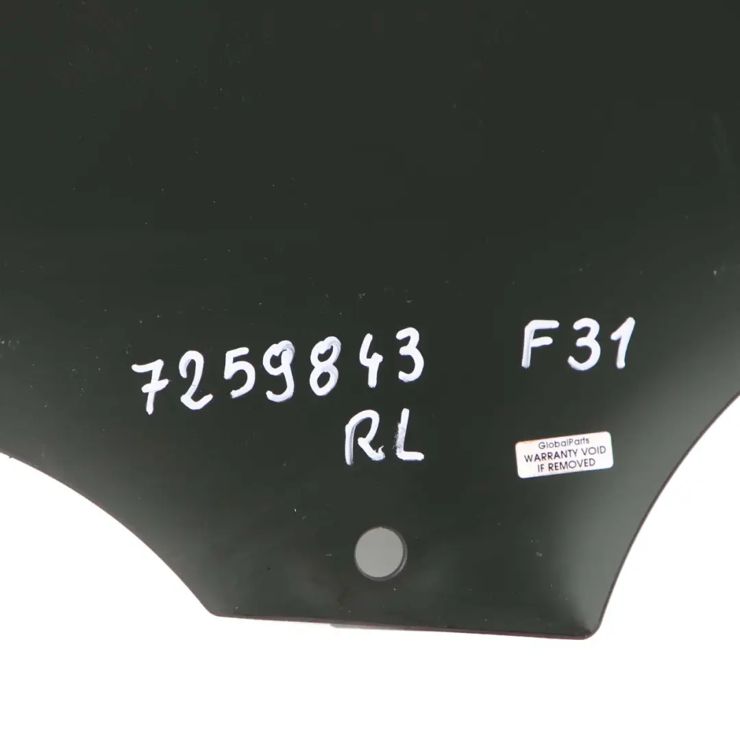 BMW F31 LCI Szyba Boczna Drzwi Lewy Tył Lewa Tylna Czarna AS3 - SKU 7259843 - Numer Części 7259843