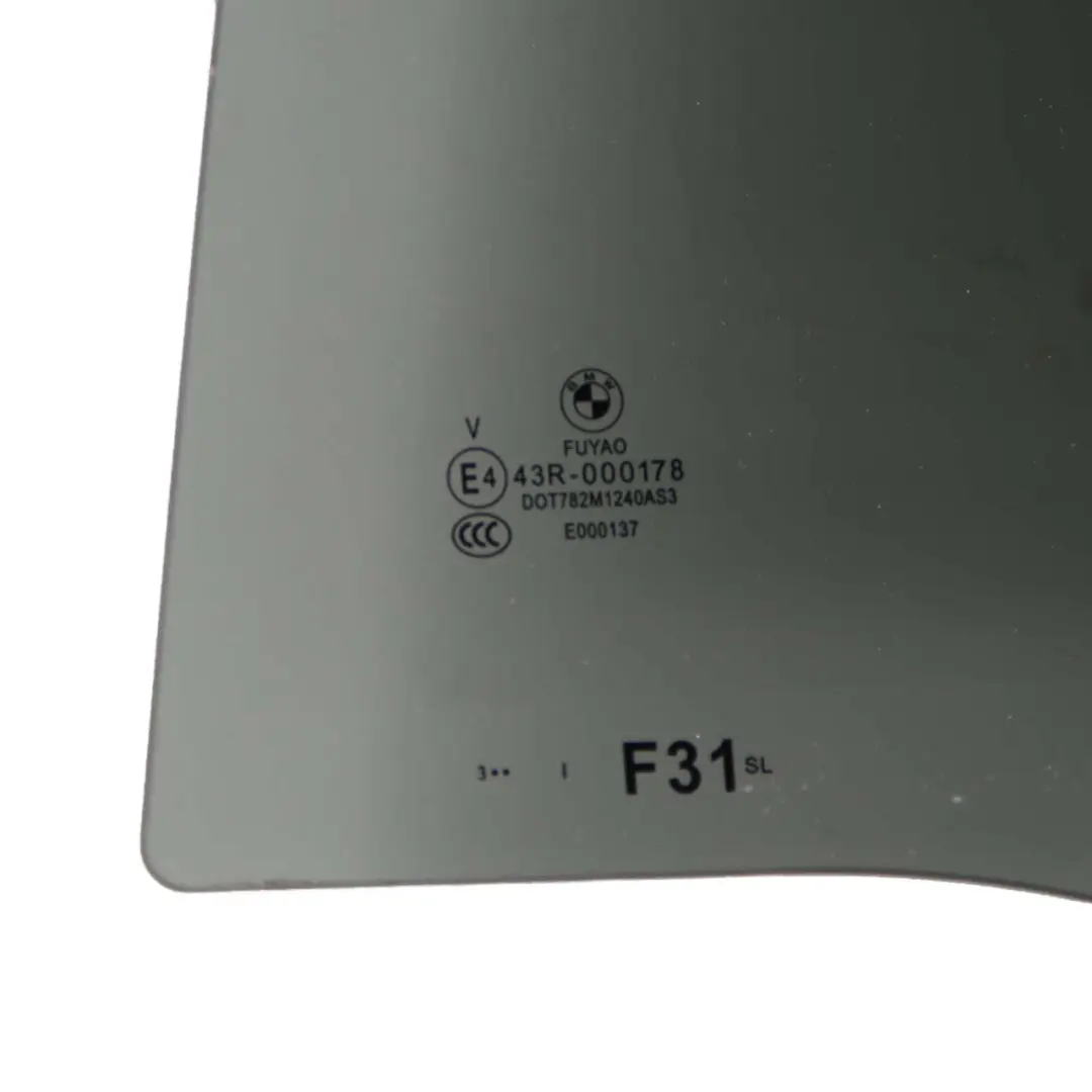 BMW 3 Series F31 LCI Window Door Glass Rear Left N/S Black - SKU 7259843 - Part number 7259843