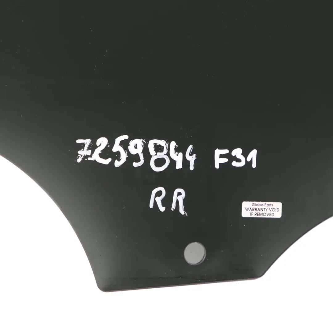 BMW F31 LCI Window Door Glass Rear Right O/S Black - SKU 7259844 - Part number 7259844