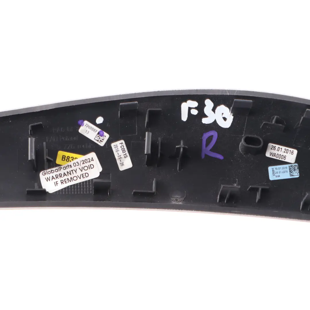  Estrazione Porta BMW F30 F31 Rivestimento Interno Destro Spazzolato Alu - SKU 7260082 - Numero di parte 7260082