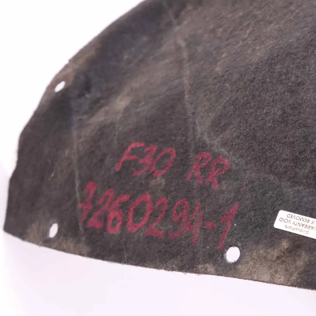 Nadkole Tylne Prawe Osłona do BMW F30 F31 o numerze 7260294 BMW F30 F31 Nadkole Tylne Prawe Osłona - SKU 7260294-1 - Numer Części 7260294