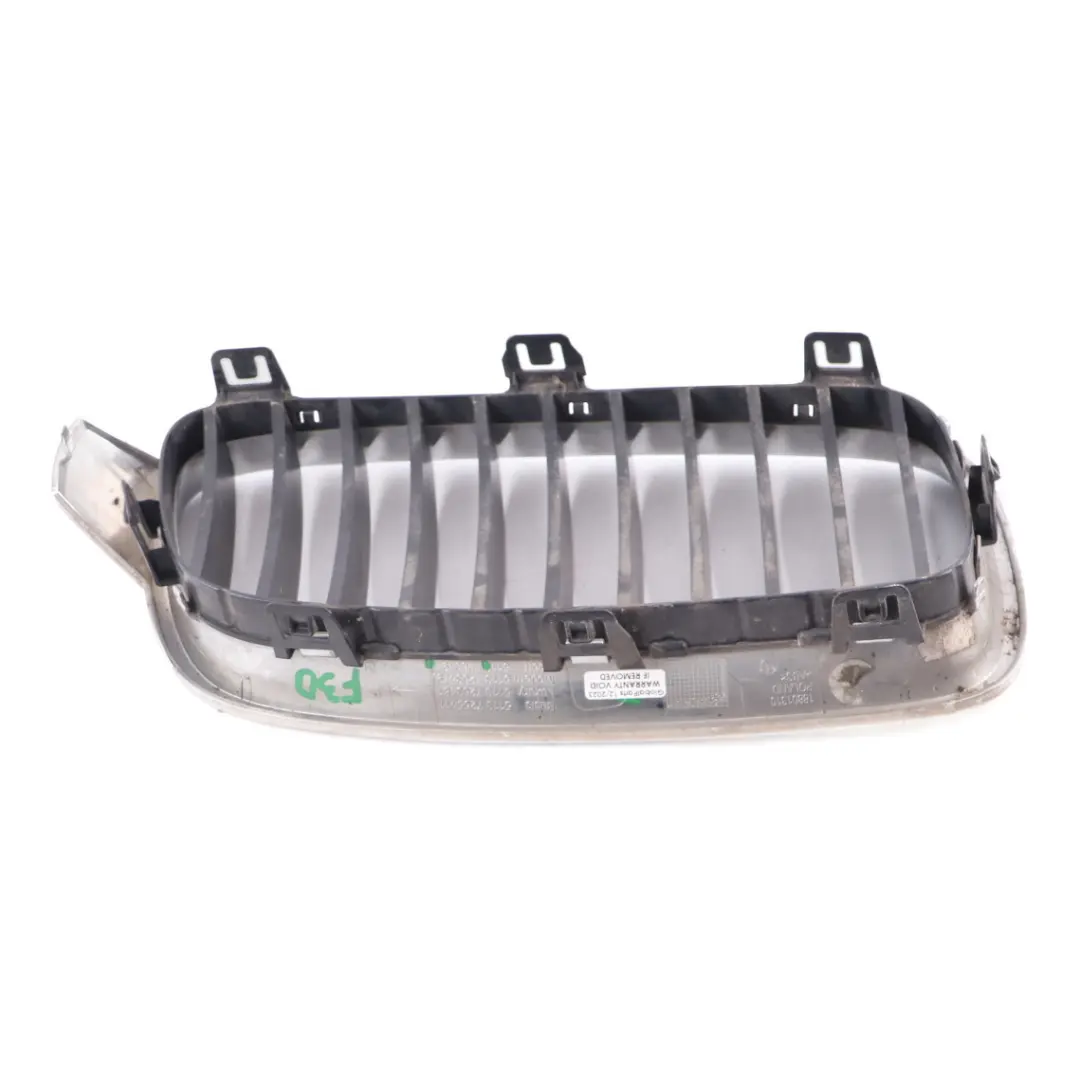  Parrilla Delantera BMW F30 F31 Paragolpes Marco Riñonera Izquierda Sport Cromo - SKU 7260497 - Número de pieza 7260497