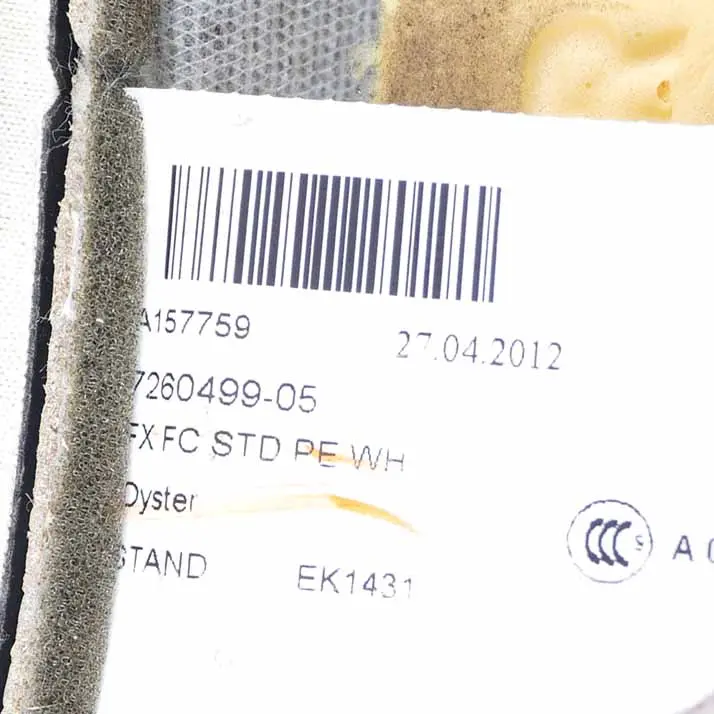 BMW F10 F11 Siedzisko Fotela Przód Skóra Oyster - SKU 7260499 - Numer Części 7260499