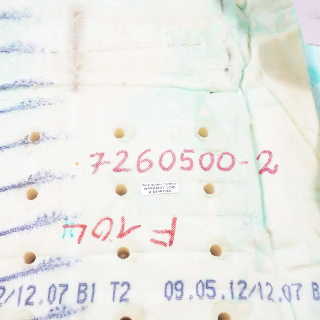 Funda Asiento Calefactable Delantero Respaldo Cuero Oyster para BMW F10 F11 con número de pieza 7260500 BMW F10 F11 Funda Asiento Calefactable Delantero Respaldo Cuero Oyster - SKU 7260500-2 - Número de pieza 7260500