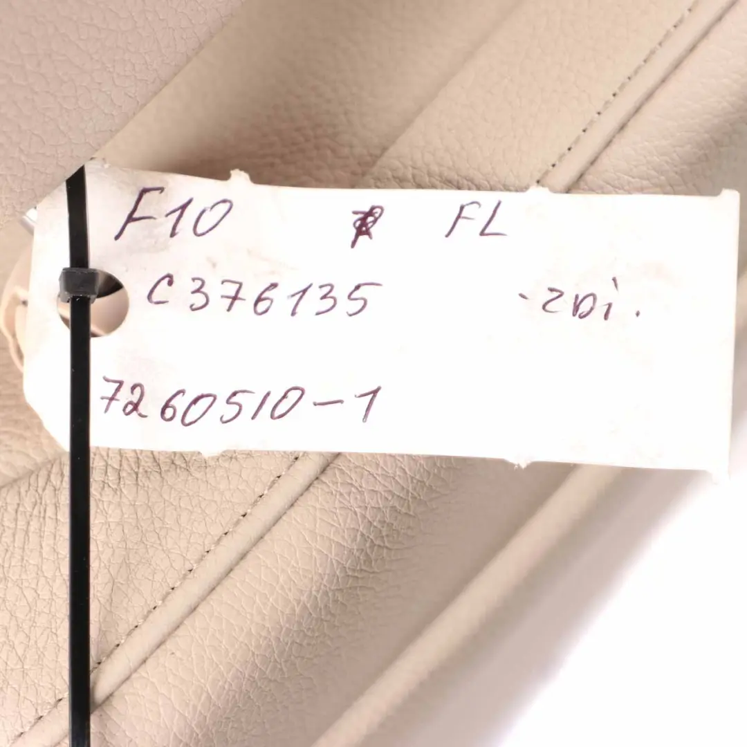  Front Seat BMW F10 M-Sport Heated Left N/S Leather Dakota Oyster Electric - SKU 7260510-1 - Part number 7260510