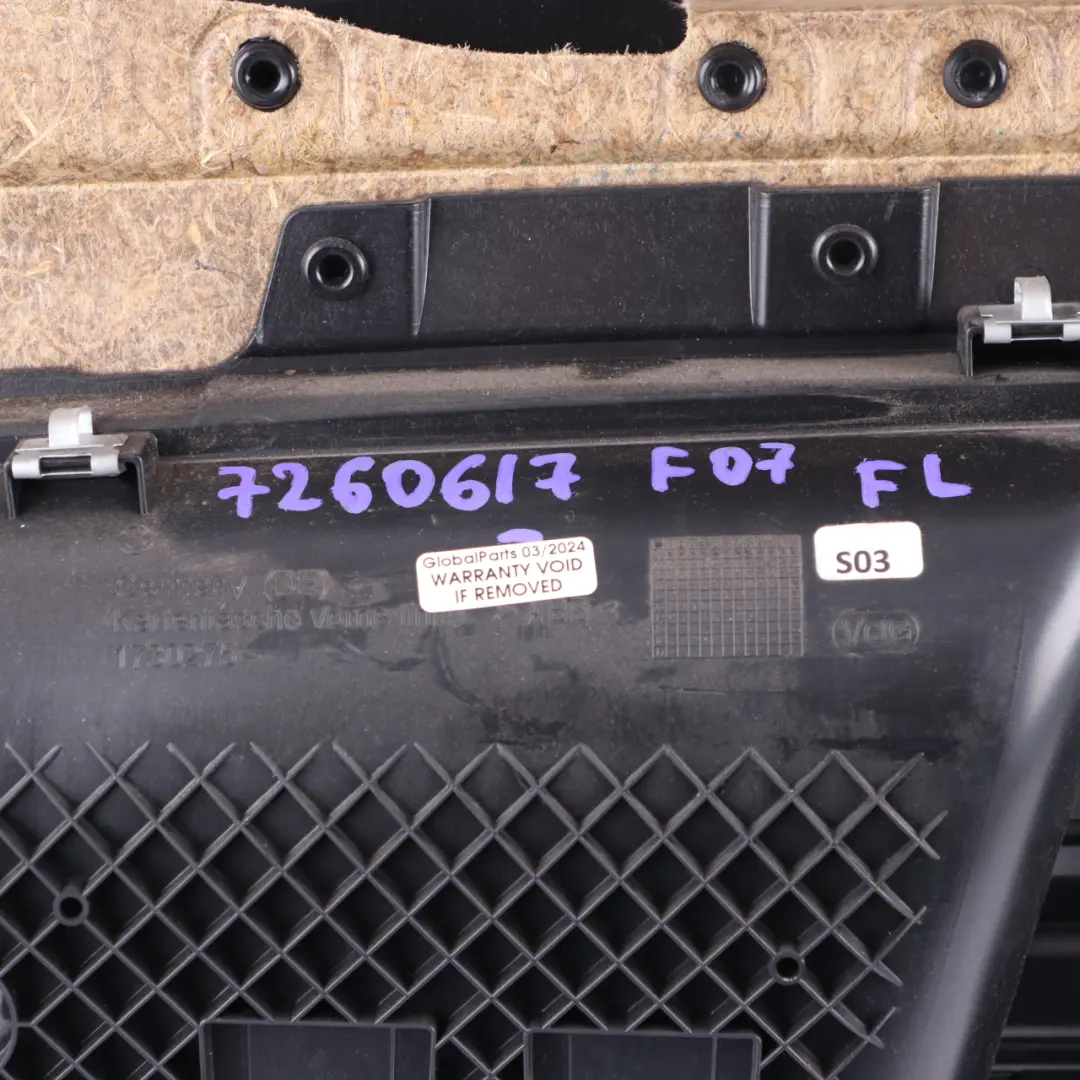 Door Card BMW F07 Front Left N/S Door Lining Trim Leather Dakota Black to with Part number 7260617 Door Card BMW F07 Front Left N/S Door Lining Trim Leather Dakota Black - SKU 7260617 - Part number 7260617