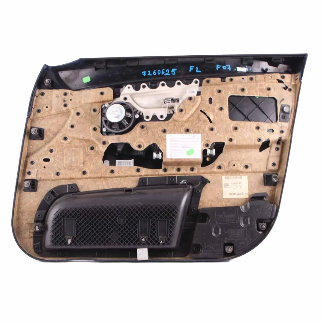 Door Card BMW F07 Front Left N/S Door Lining Trim Leather Dakota Ivory White to with Part number 7260625 Door Card BMW F07 Front Left N/S Door Lining Trim Leather Dakota Ivory White - SKU 7260625 - Part number 7260625