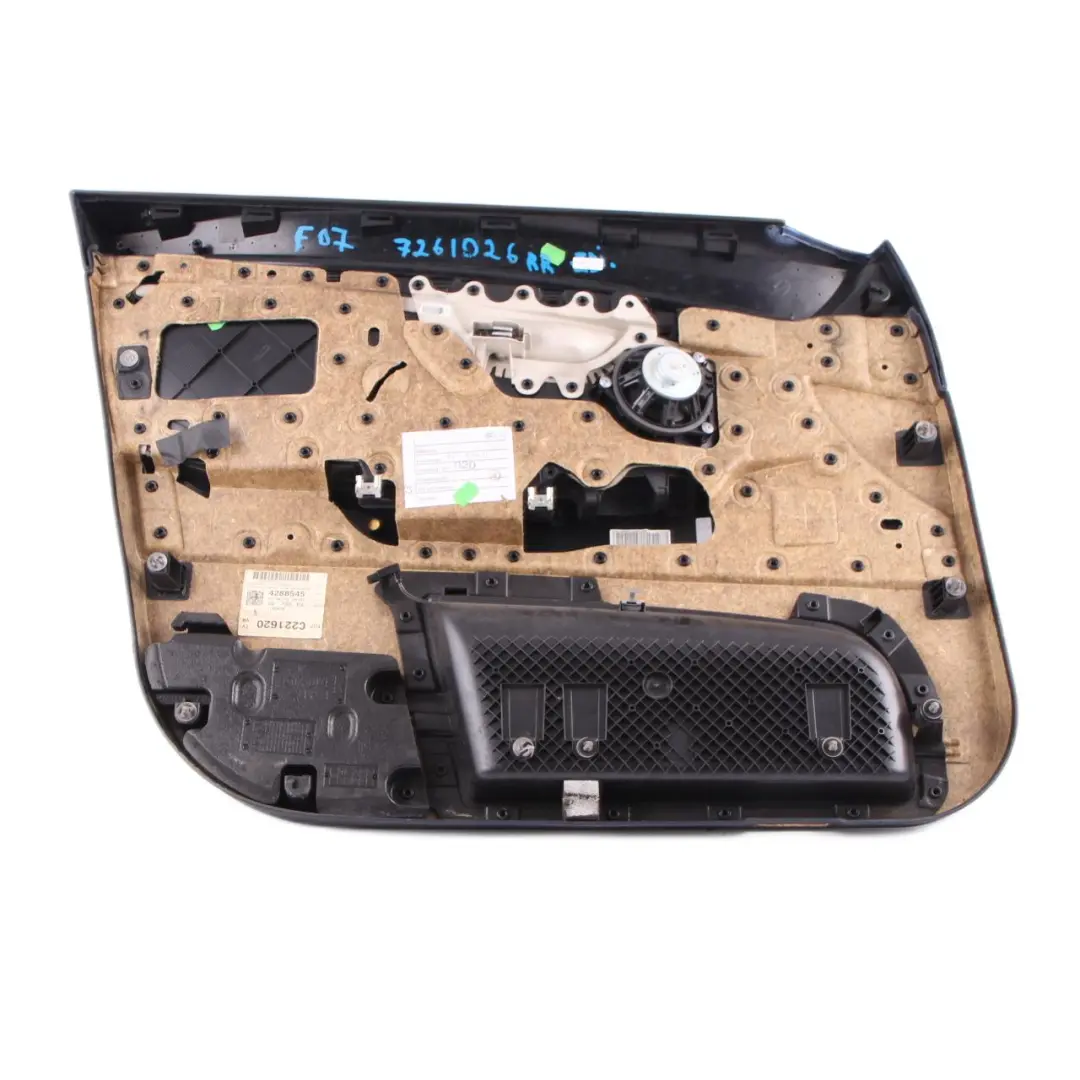  Door Card BMW F07 Front Right O/S Door Lining Trim Leather Dakota Ivory White - SKU 7260626 - Part number 7260626