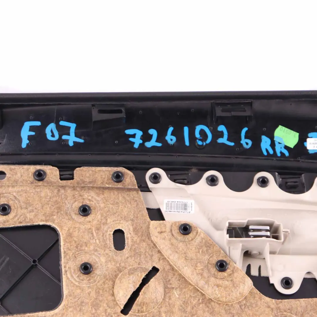 Door Card BMW F07 Front Right O/S Door Lining Trim Leather Dakota Ivory White to with Part number 7260626 Door Card BMW F07 Front Right O/S Door Lining Trim Leather Dakota Ivory White - SKU 7260626 - Part number 7260626