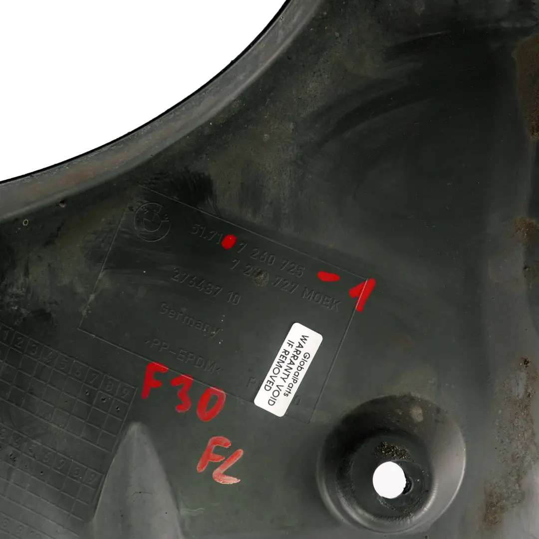 BMW F30 F31 Avant gauche roue Section avant Boîtier Panneau recouvrement - SKU 7260725 - Numéro de pièce 7260725