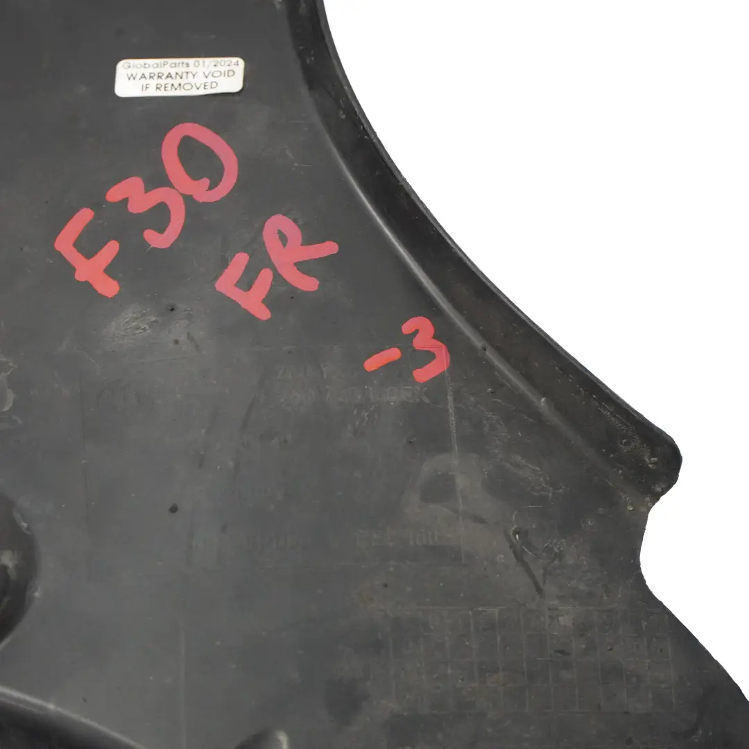 Copertura Paraspruzzi Sezione Anteriore Anteriore Destro per BMW F30 F31 con numero di parte 7260726 BMW F30 F31 Copertura Paraspruzzi Sezione Anteriore Anteriore Destro - SKU 7260726-3 - Numero di parte 7260726