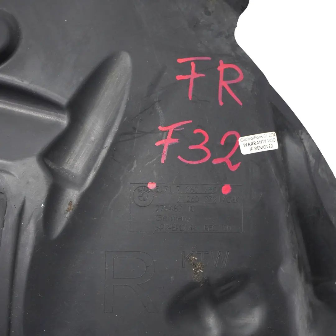 anteriore destra passaruota anteriore Sezione Alloggiamento per BMW F32 F33 con numero di parte 7260730 BMW F32 F33 anteriore destra passaruota anteriore Sezione Alloggiamento - SKU 7260730 - Numero di parte 7260730