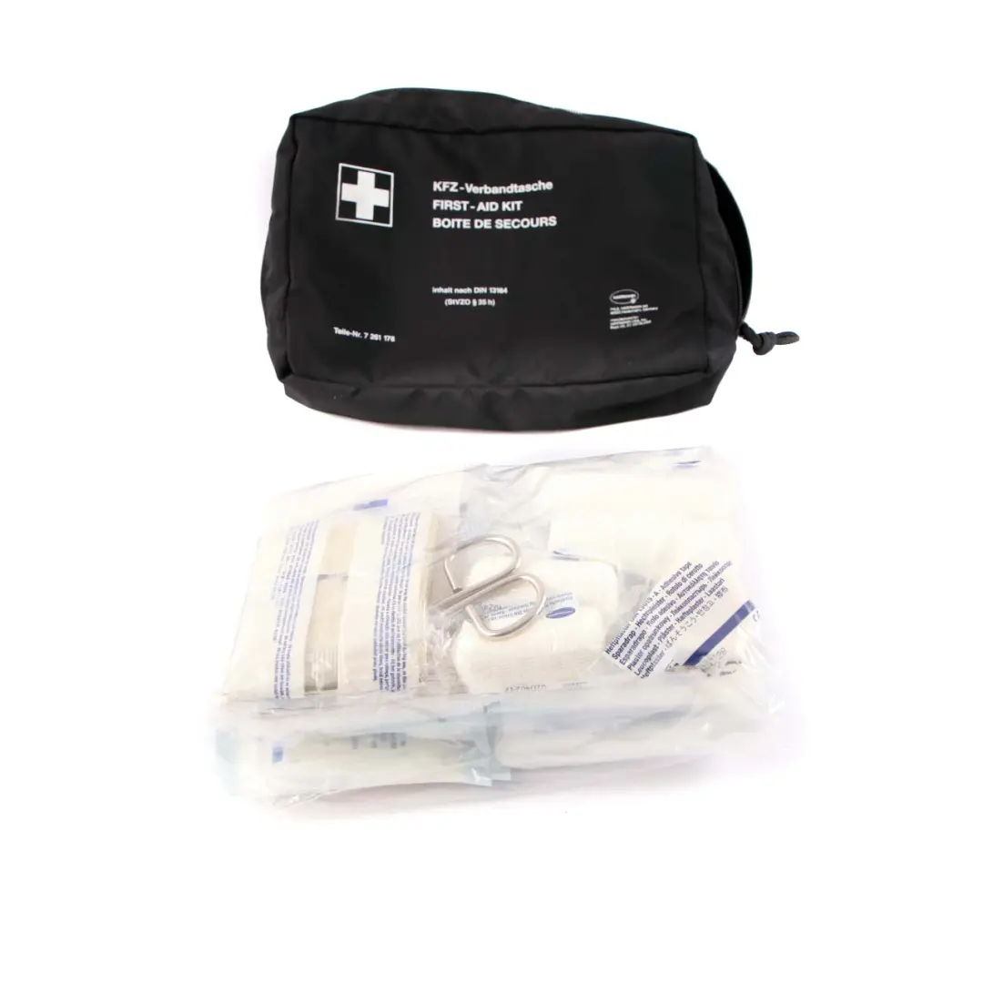 Universale Pronto Soccorso Set Borsa Nera per BMW con numero di parte 7261178 BMW Universale Pronto Soccorso Set Borsa Nera - SKU 7261178 - Numero di parte 7261178