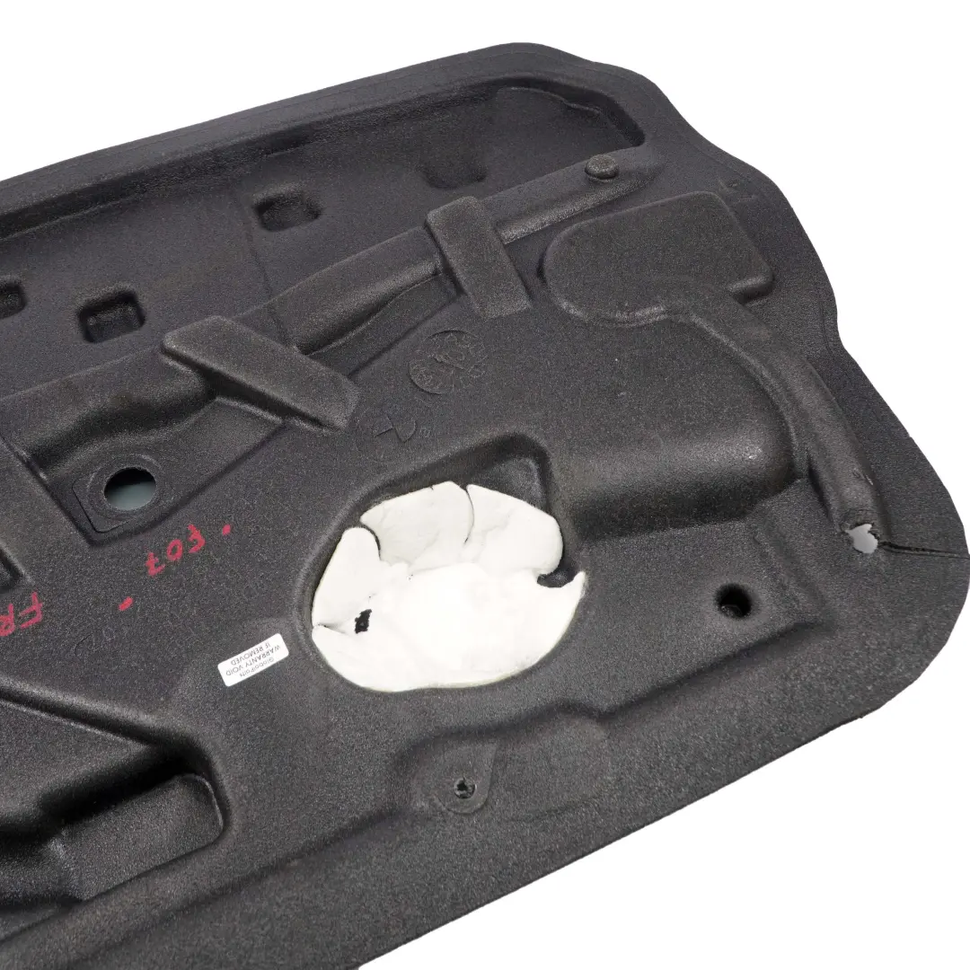 Sound Insulating Door Insulation Panel Front Right O/S to BMW F07 GT with Part number 7261264 BMW F07 GT Sound Insulating Door Insulation Panel Front Right O/S - SKU 7261264 - Part number 7261264