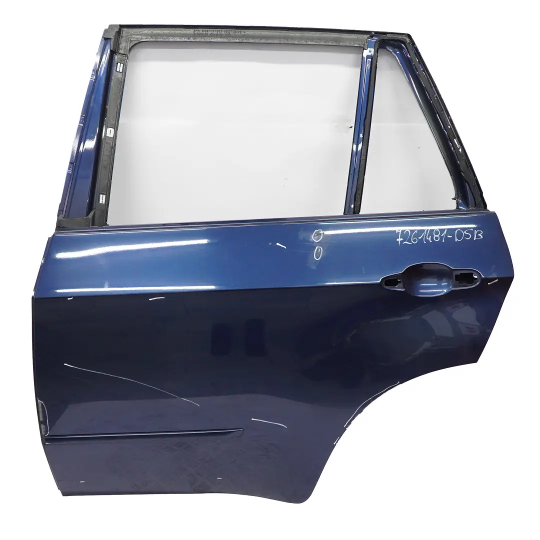 Porta posteriore sinistra Tiefseeblau Deep Sea Blue Metallic - A76 BMW X5 E70 - SKU 7261481-DSB - Numero di parte 7261481