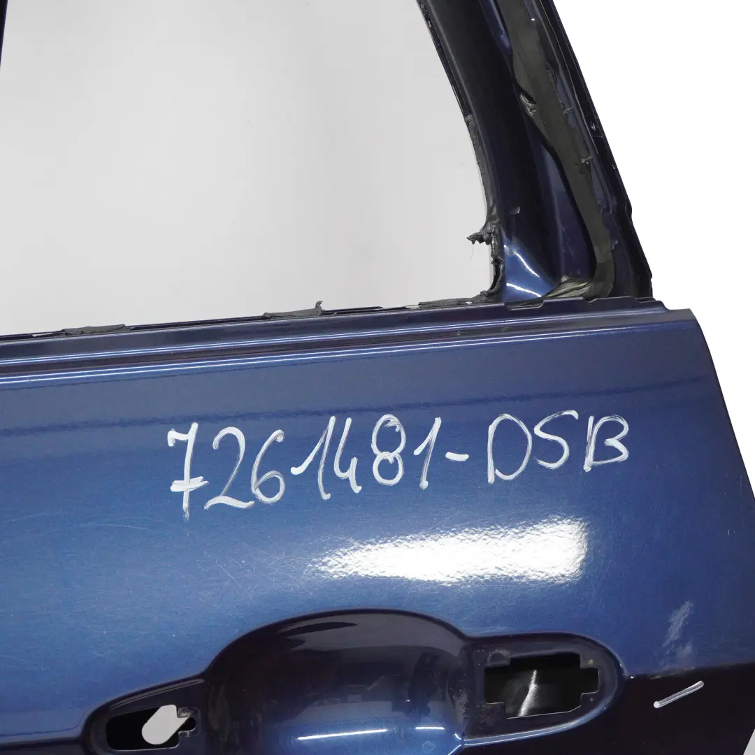 Puerta Trasera Izquierda Tiefseeblau Deep Sea Blue Metallic - A76 para BMW X5 E70 con número de pieza 7261481 BMW X5 E70 Puerta Trasera Izquierda Tiefseeblau Deep Sea Blue Metallic - A76 - SKU 7261481-DSB - Número de pieza 7261481