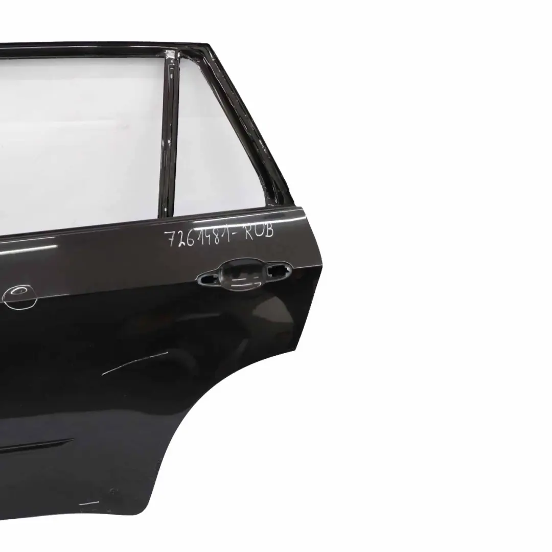 BMW X5 E70 Door Rear Left N/S Rubinschwarz Ruby Black Metallic - S23 - SKU 7261481-RUB - Part number 7261481