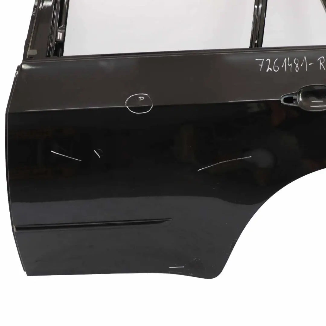 BMW X5 E70 Door Rear Left N/S Rubinschwarz Ruby Black Metallic - S23 - SKU 7261481-RUB - Part number 7261481