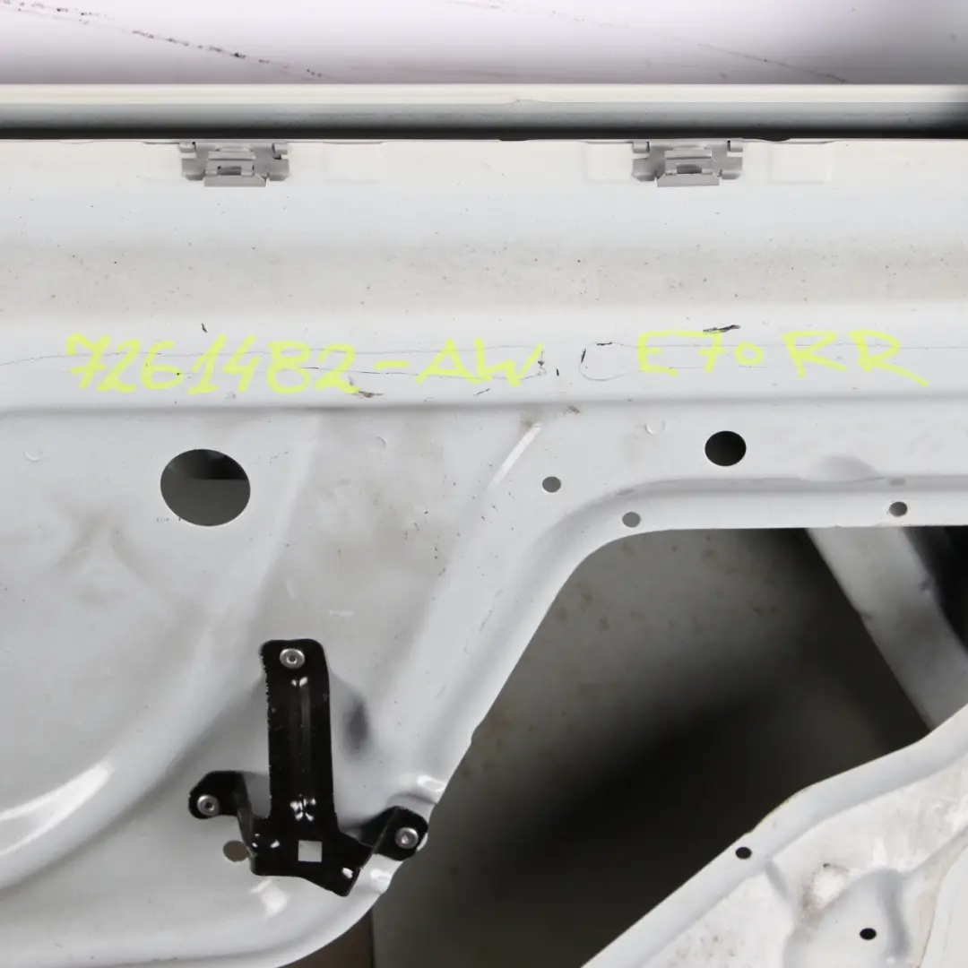 Door Rear Right O/S Alpinweiss White 3 - 300 to BMW X5 E70 with Part number 7261482 BMW X5 E70 Door Rear Right O/S Alpinweiss White 3 - 300 - SKU 7261482-AW - Part number 7261482