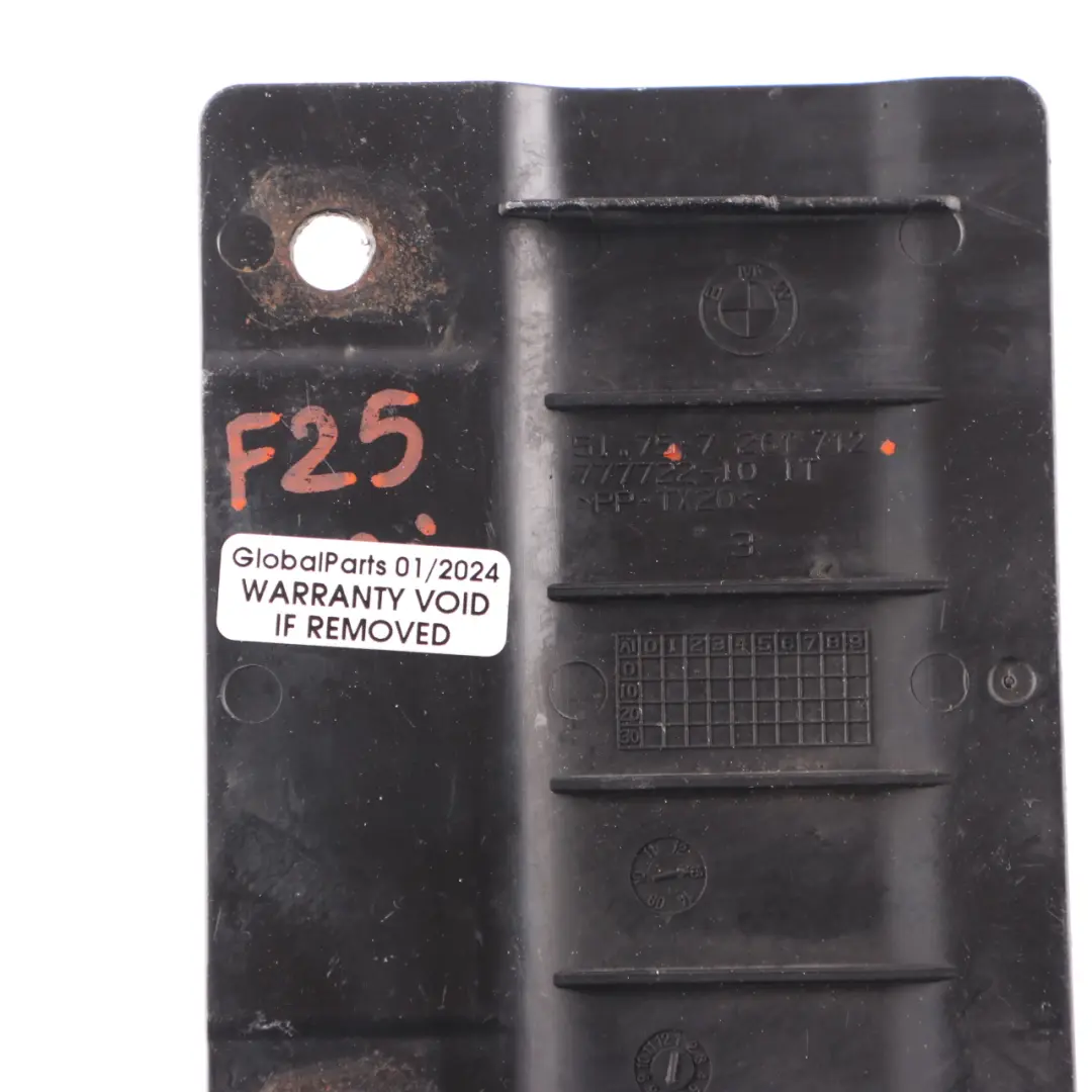 BMW X3 F25 Placa Embellecedora Soporte Compartimento Motor Debajo Capó - SKU 7261712 - Número de pieza 7261712