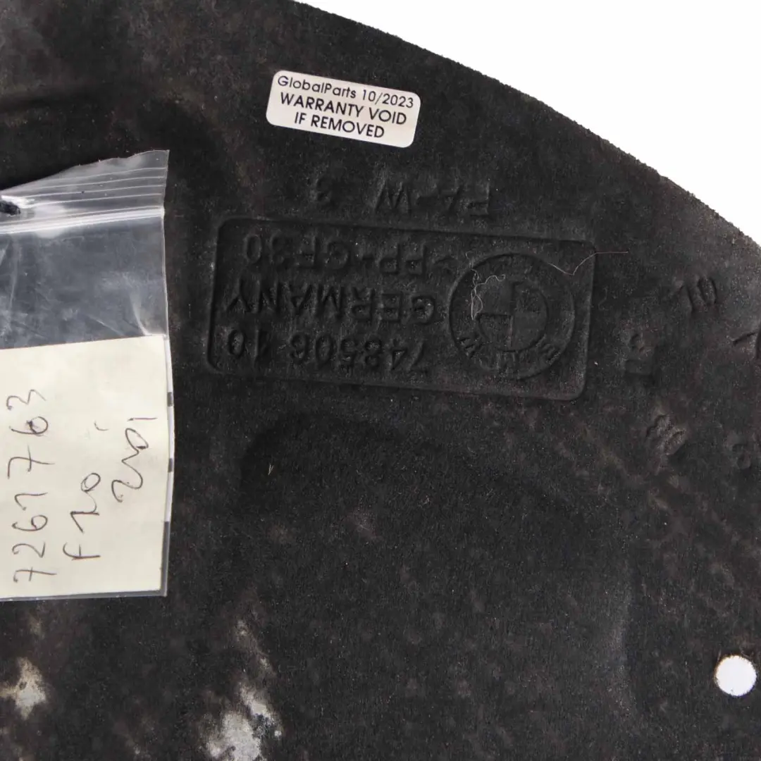 Centre Underbody Underfloor Coating Panel Cover to BMW F10 F11 with Part number 7261763 BMW F10 F11 Centre Underbody Underfloor Coating Panel Cover - SKU 7261763 - Part number 7261763