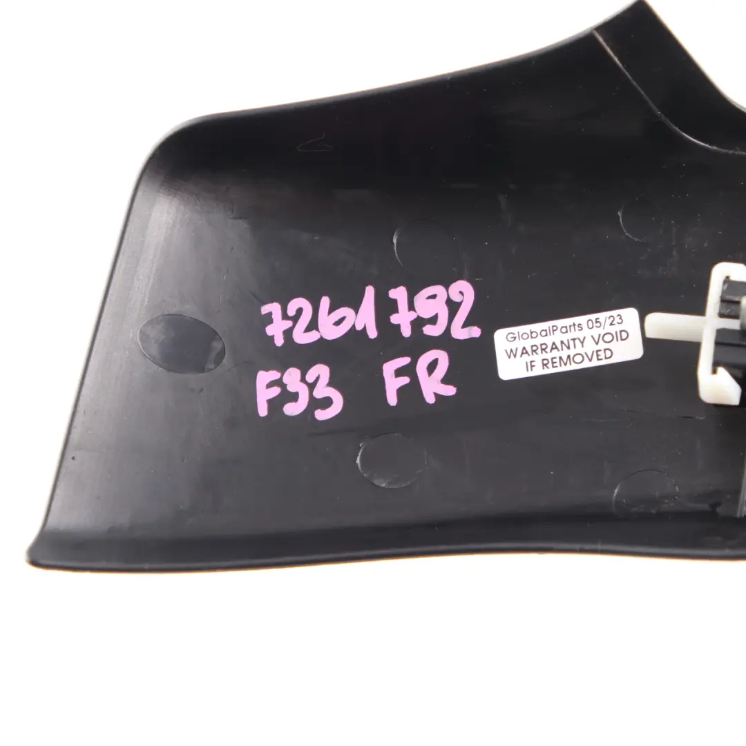 Housse dossier BMW F13 F33 F06 Panneau garniture siège avant droit Noir pour à propos du numéro de pièce 7261792 Housse dossier BMW F13 F33 F06 Panneau garniture siège avant droit Noir - SKU 7261792 - Numéro de pièce 7261792