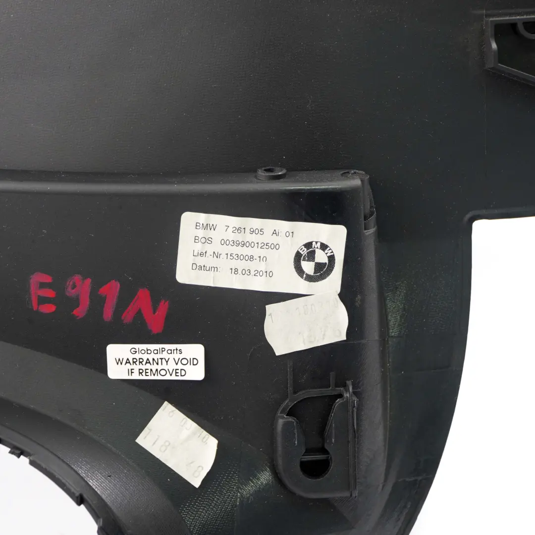 BMW E91 LCI Touring Tapa Columna D Embellecedor Ventana Izquierda Negro - SKU 7261905 - Número de pieza 7261905