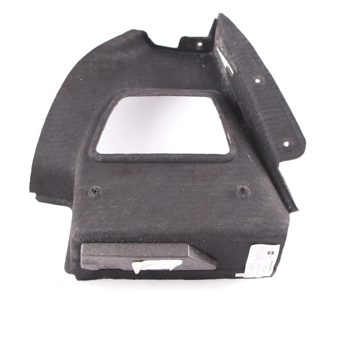 Trunk Trim Cover Rear Right O/S Boot Lateral Panel Covering to Mini R56 with Part number 7262286 Mini R56 Trunk Trim Cover Rear Right O/S Boot Lateral Panel Covering - SKU 7262286 - Part number 7262286