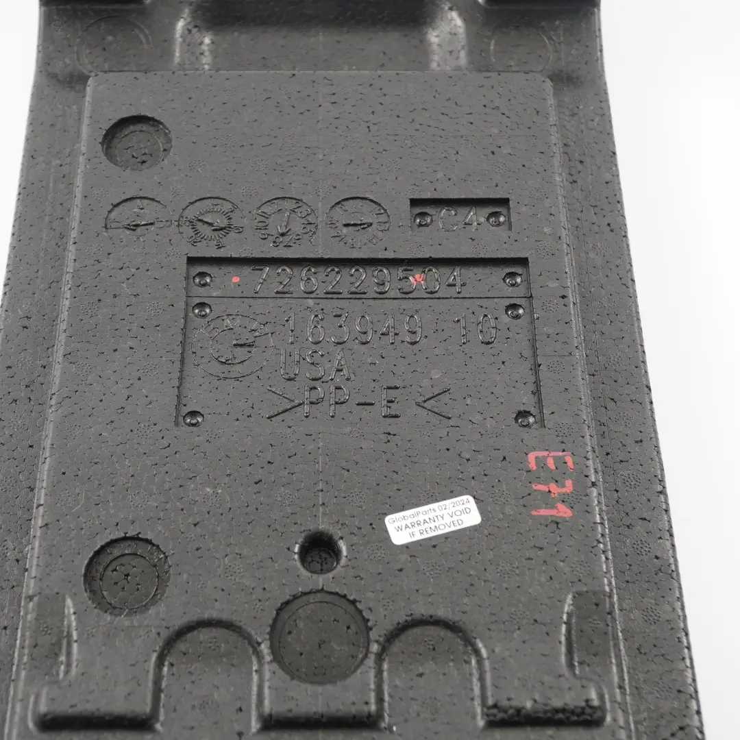 BMW X6 E71 Wygłuszenie Styropian Podłogi Podpory Siedzenia - SKU 7262295 - Numer Części 7262295