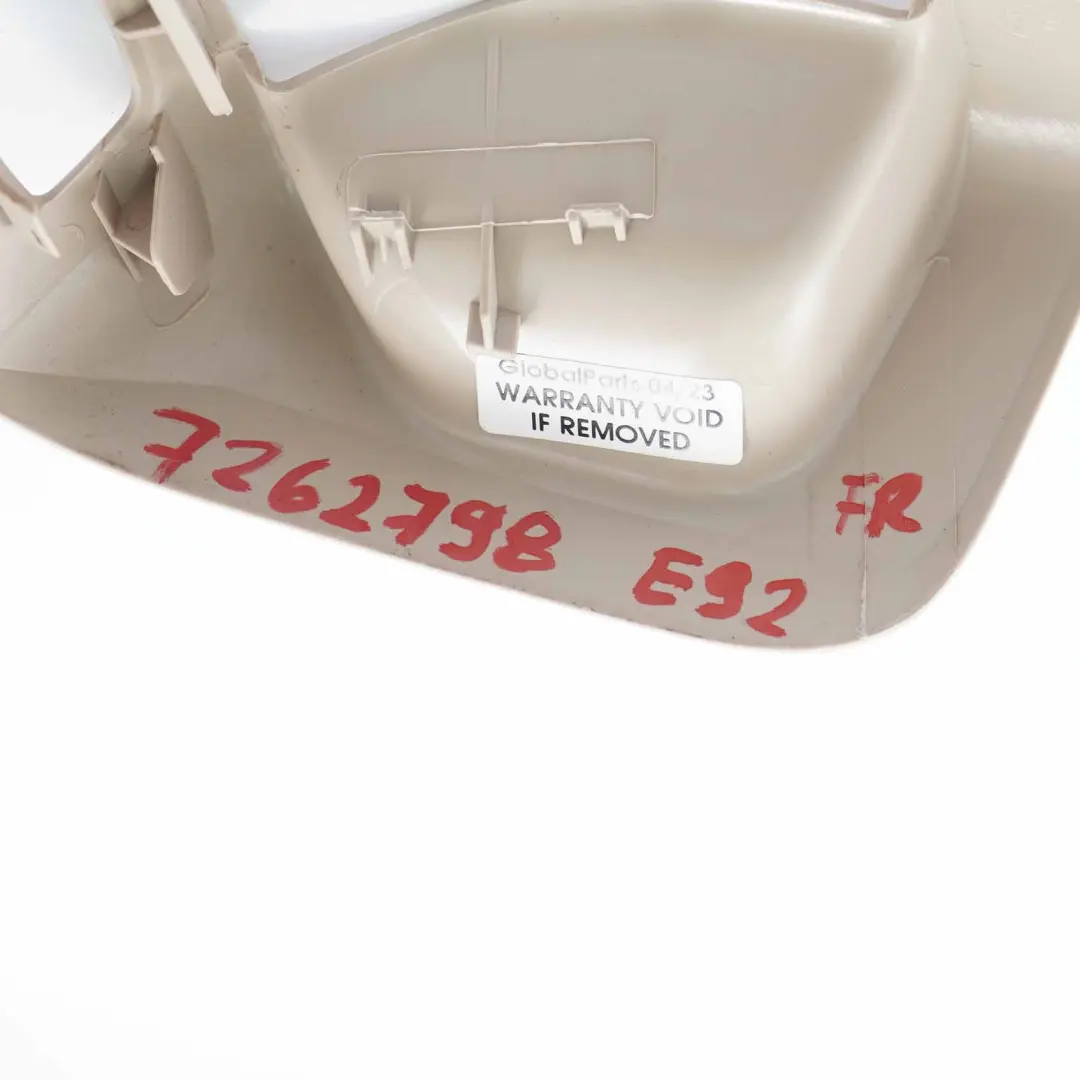 BMW E92 Auslösen Einstellen Sitzgriff Abdeckung vorne rechts Oyster 6977460 - SKU 7262798 - Teilenummer 7262798