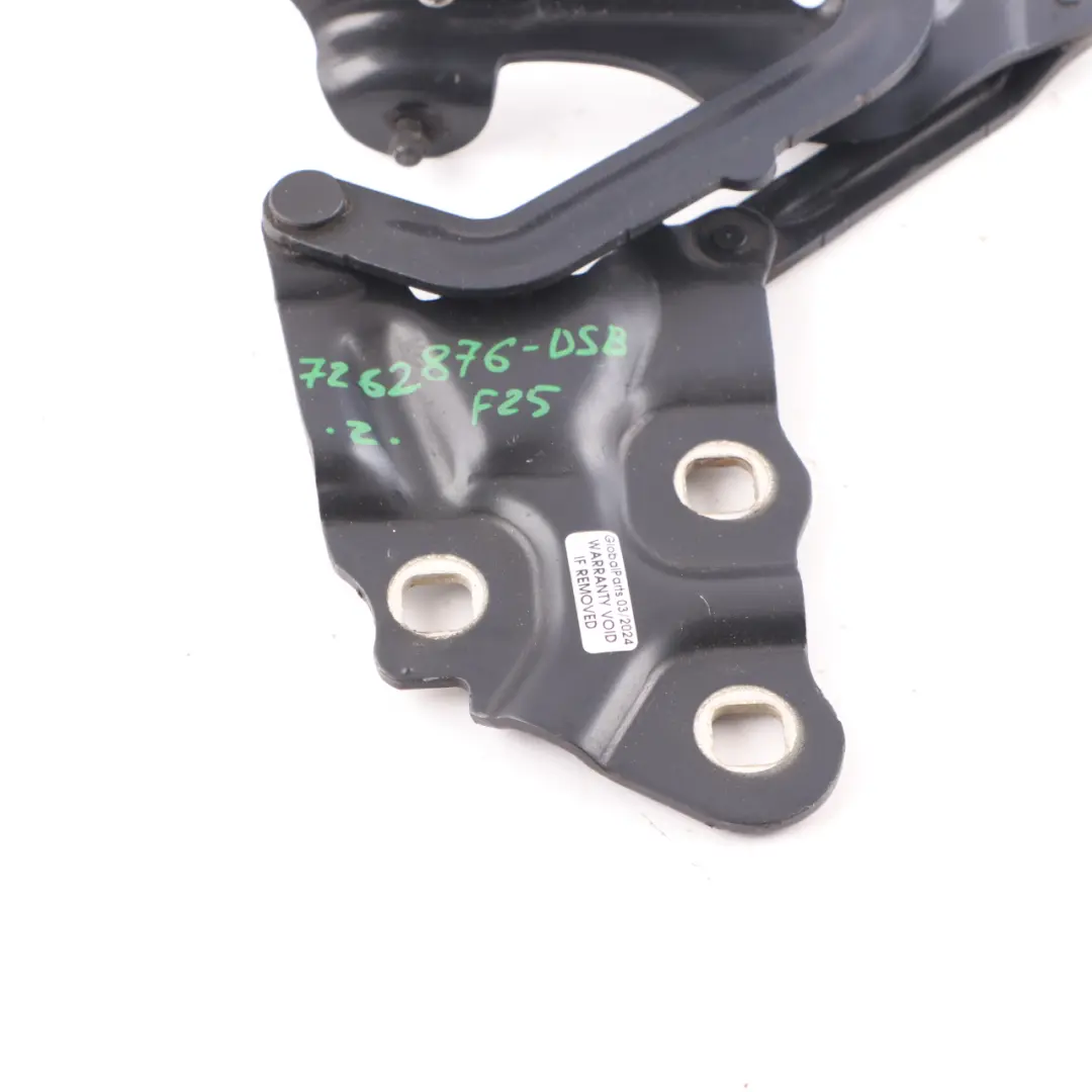 Bonnet Hinge BMW X3 F25 X4 F26 Right O/S Engine Hood Deep Sea Blue - A76 7210730 to with Part number 7262876 Bonnet Hinge BMW X3 F25 X4 F26 Right O/S Engine Hood Deep Sea Blue - A76 7210730 - SKU 7262876-DSB - Part number 7262876