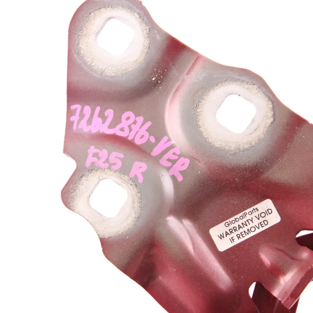 Hood Bonnet Hinge BMW X3 F25 X4 F26 Right Engine Vermillionrot Red A82 7210730 to with Part number 7262876 Hood Bonnet Hinge BMW X3 F25 X4 F26 Right Engine Vermillionrot Red A82 7210730 - SKU 7262876-VER - Part number 7262876