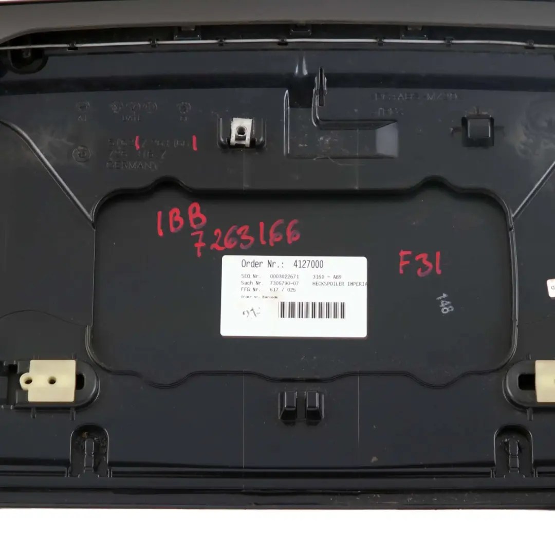 BMW F31 Touring Kofferraumdeckel Heckklappe Heckspoiler Trim Imperial Blau - A89 - SKU 7263168-IBB - Teilenummer 7263168