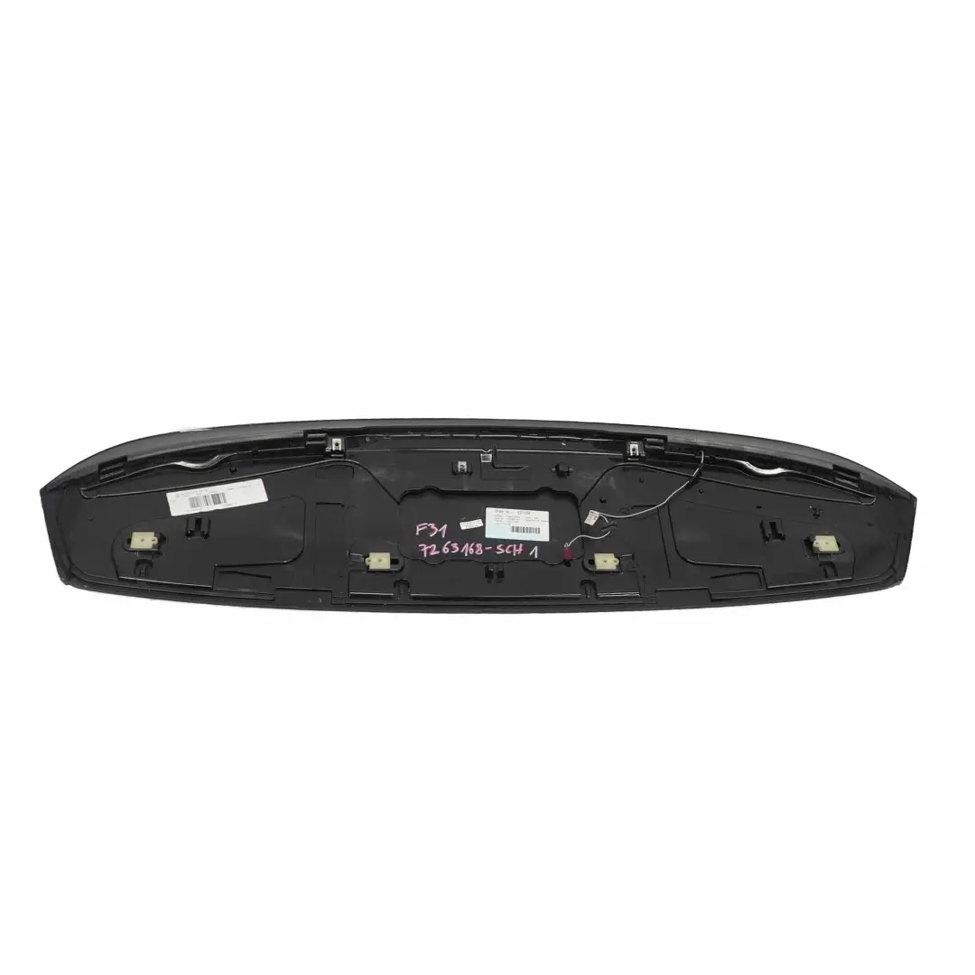 Panneau de garniture de hayon de becquet arrière Touring noir noir 668 pour BMW F31 à propos du numéro de pièce 7263168 BMW F31 Panneau de garniture de hayon de becquet arrière Touring noir noir 668 - SKU 7263168-SCH1 - Numéro de pièce 7263168