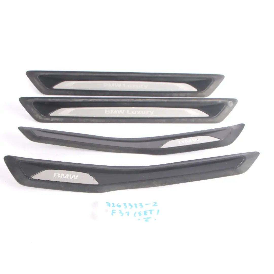 Strip Entrance Interior Trim Front Rear Left Right Set to BMW F30 F31 Cover with Part number 7263313 BMW F30 F31 Cover Strip Entrance Interior Trim Front Rear Left Right Set - SKU 7263313-2 - Part number 7263313