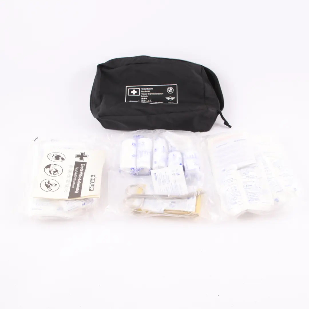 Kit Medico Emergenza Universale Di Pronto Soccorso Pouch Nero per BMW Mini con numero di parte 7263439 BMW Mini Kit Medico Emergenza Universale Di Pronto Soccorso Pouch Nero - SKU 7263439-1 - Numero di parte 7263439