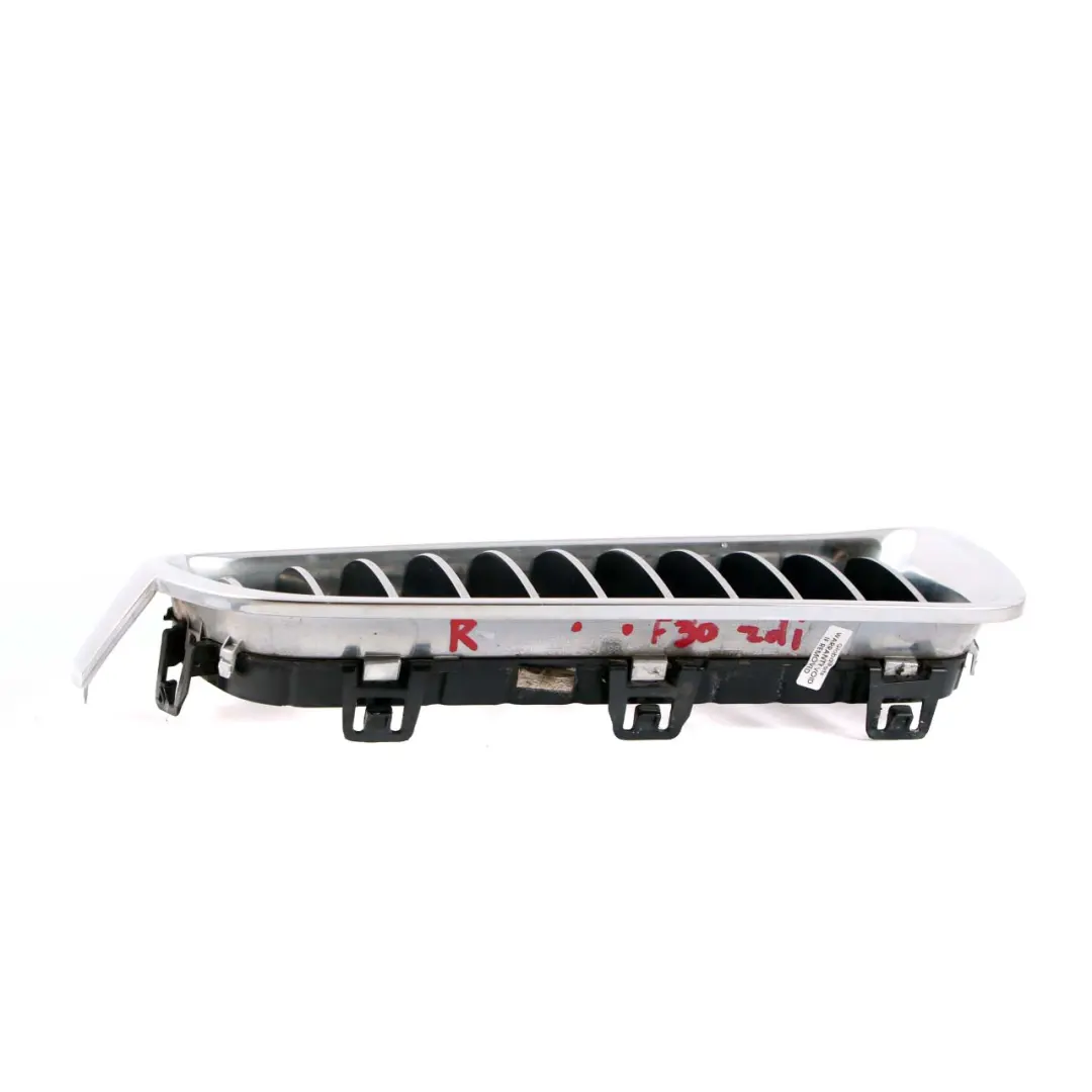 Grille Kidney BMW F30 F31 Front Bumper Frame Right O/S Luxury Chrome to with Part number 7263482 Grille Kidney BMW F30 F31 Front Bumper Frame Right O/S Luxury Chrome - SKU 7263482 - Part number 7263482