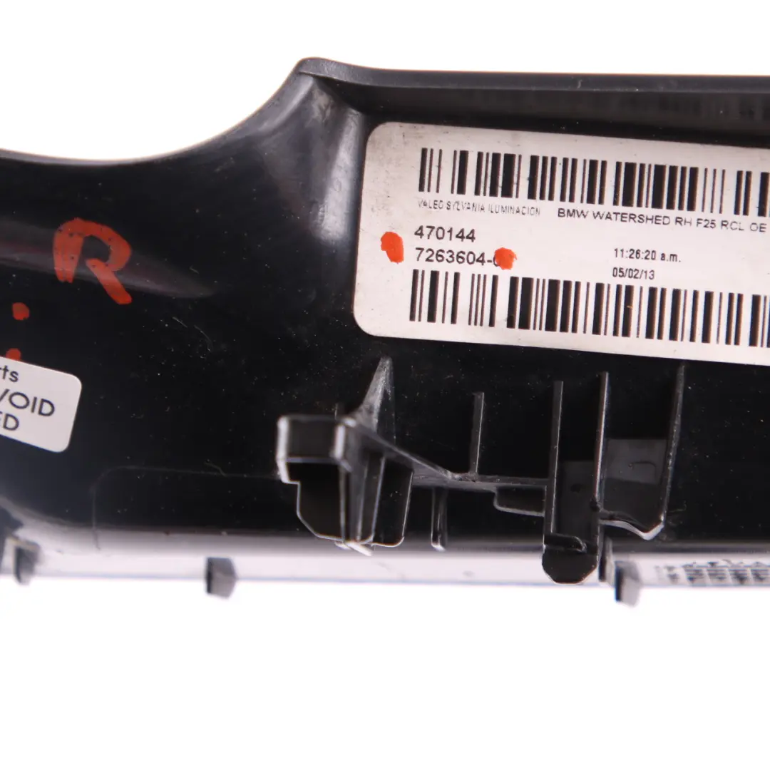 Abdeckung Stamm Licht Trim Boot Deckel Hinten Rechts Schwarz für BMW X3 F25 mit Teilenummer 7263604 BMW X3 F25 Abdeckung Stamm Licht Trim Boot Deckel Hinten Rechts Schwarz - SKU 7263604 - Teilenummer 7263604