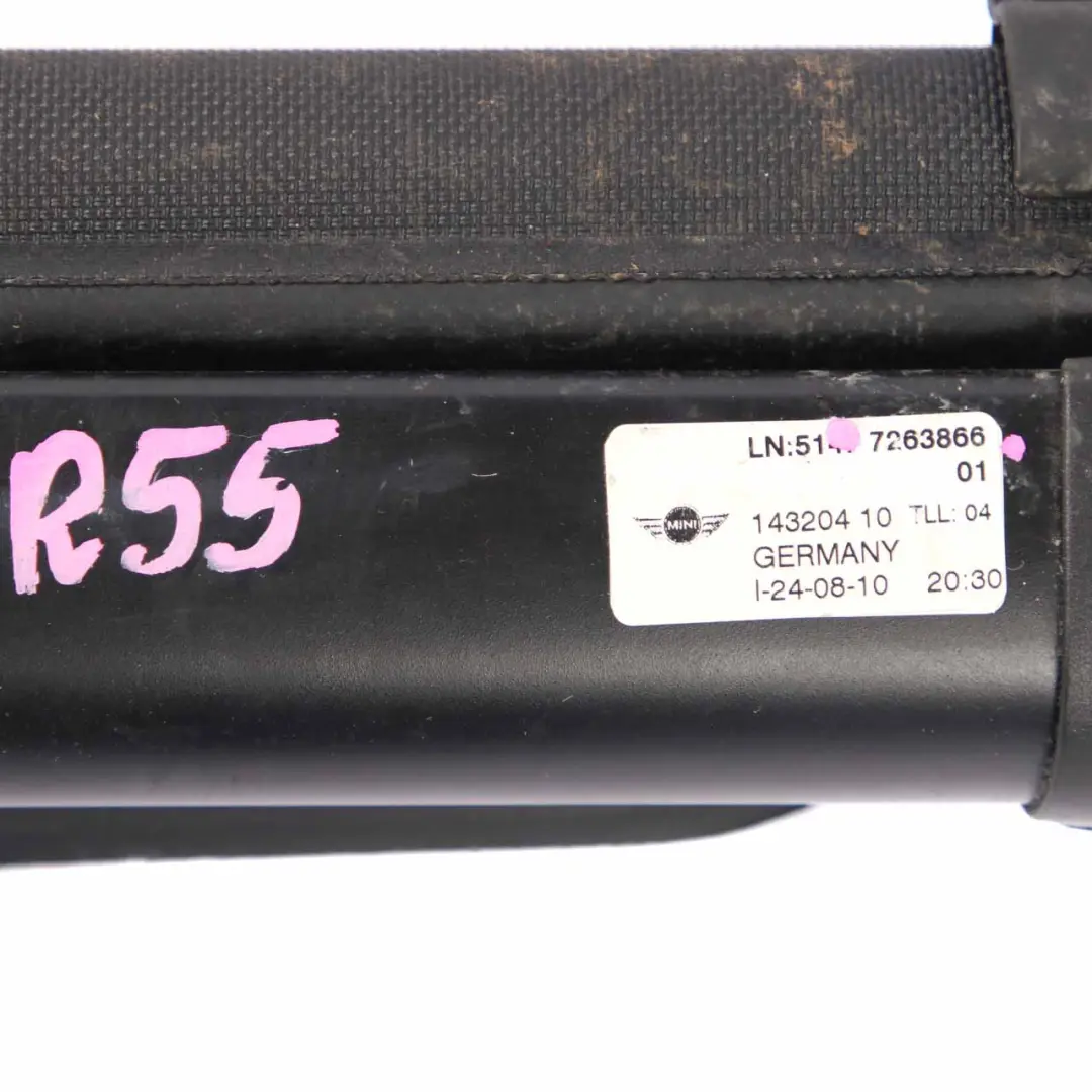 Boot Trunk Roller Blind Mini R55 LCI Clubman Luggage Compartment Parcel Shelf to with Part number 7263866 Boot Trunk Roller Blind Mini R55 LCI Clubman Luggage Compartment Parcel Shelf - SKU 7263866 - Part number 7263866