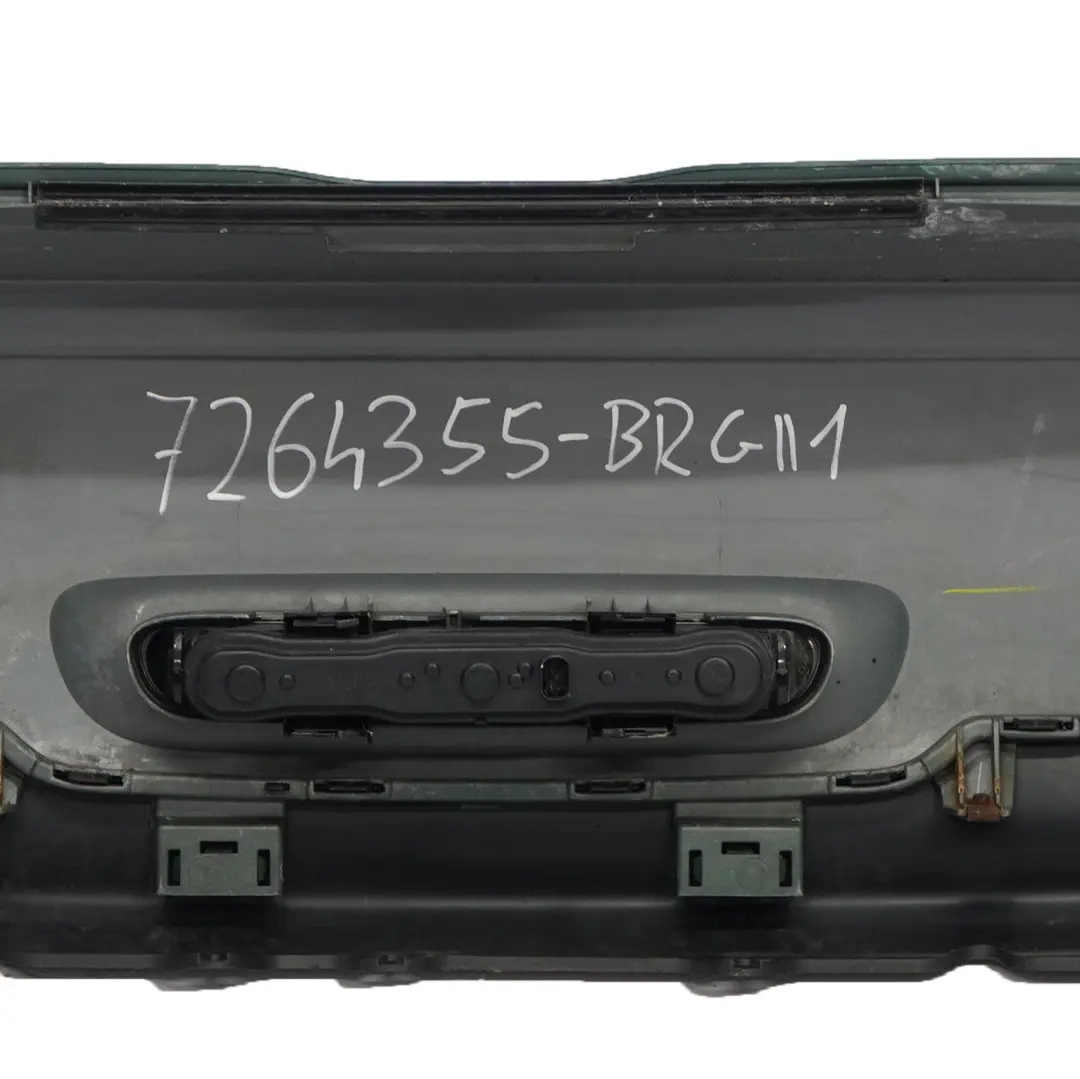 Bumper Panel Mini R56 R57 LCI R58 Trim Cover British Racing Green II - B22 to Rear with Part number 7264355 Rear Bumper Panel Mini R56 R57 LCI R58 Trim Cover British Racing Green II - B22 - SKU 7264355-BRGII1 - Part number 7264355