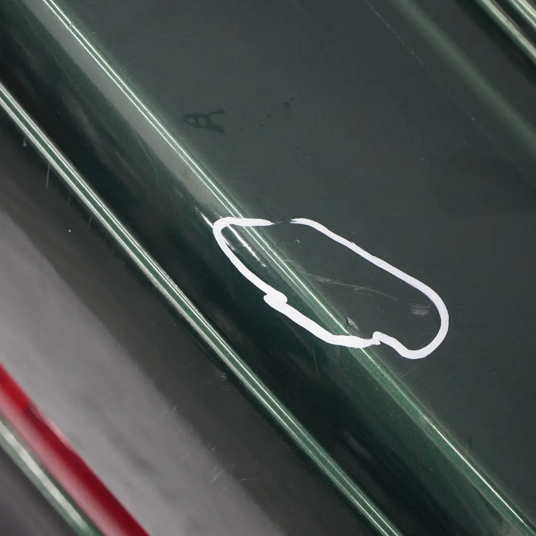 Bumper Panel Mini R56 R57 LCI R58 Trim Cover British Racing Green II - B22 to Rear with Part number 7264355 Rear Bumper Panel Mini R56 R57 LCI R58 Trim Cover British Racing Green II - B22 - SKU 7264355-BRGII - Part number 7264355