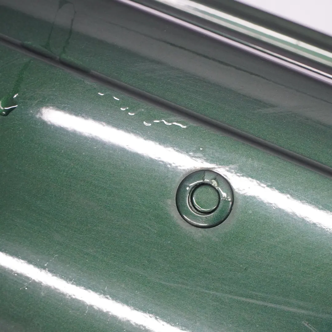 Bumper Panel Mini R56 R57 LCI R58 Trim Cover British Racing Green II - B22 to Rear with Part number 7264355 Rear Bumper Panel Mini R56 R57 LCI R58 Trim Cover British Racing Green II - B22 - SKU 7264355-BRGII - Part number 7264355