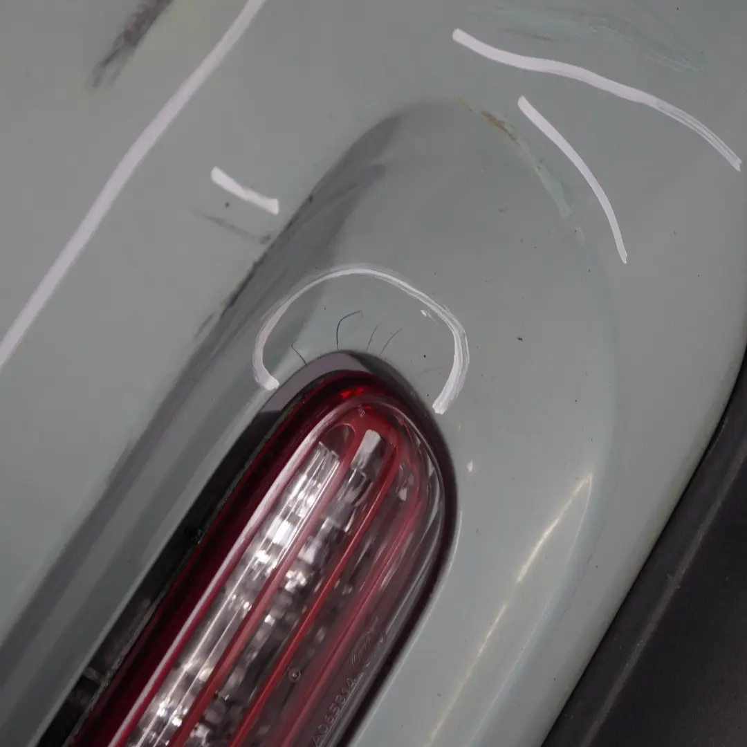 Bumper Panel Mini R56 R57 LCI R58 Trim Cover Ice Blue - B28 to Rear with Part number 7264355 Rear Bumper Panel Mini R56 R57 LCI R58 Trim Cover Ice Blue - B28 - SKU 7264355-ICE - Part number 7264355